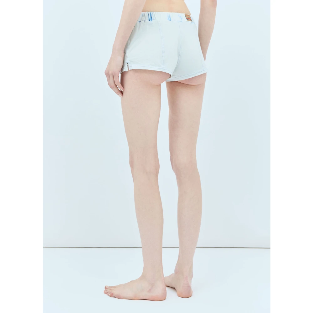 Diesel Panelled Stretch-Jersey Shorts Blue Dames