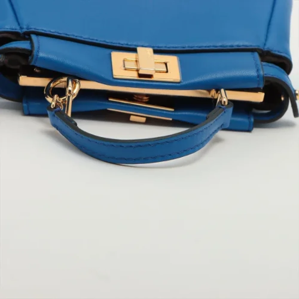 Fendi Vintage Pre-owned Leather handbags Blue Dames