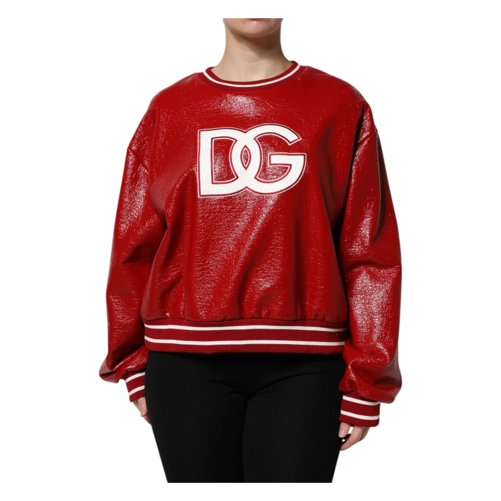 Dolce & Gabbana Women's Red Pullover Crew Neck Jumper - Sweatshirts - Xl - Sweatshirts & Hoodies