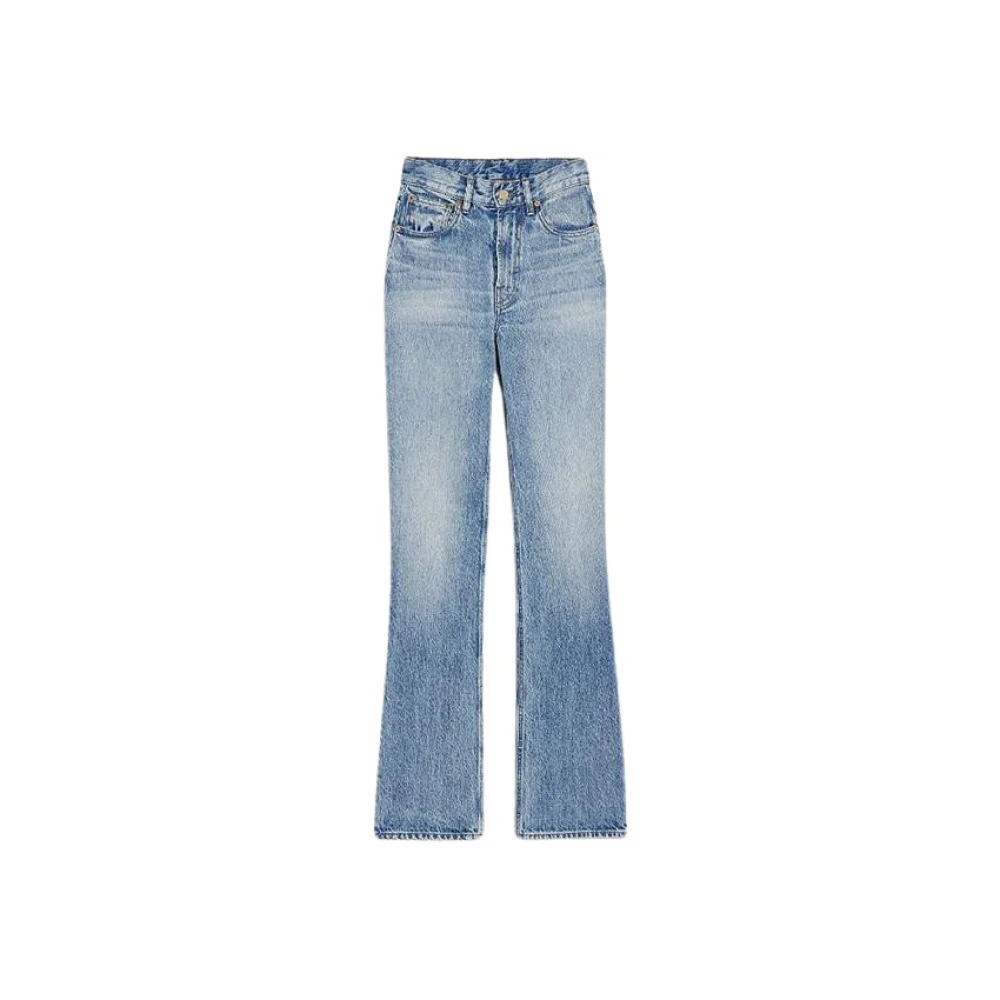 Jacquemus Flared Jeans met Hoge Taille Blue Dames