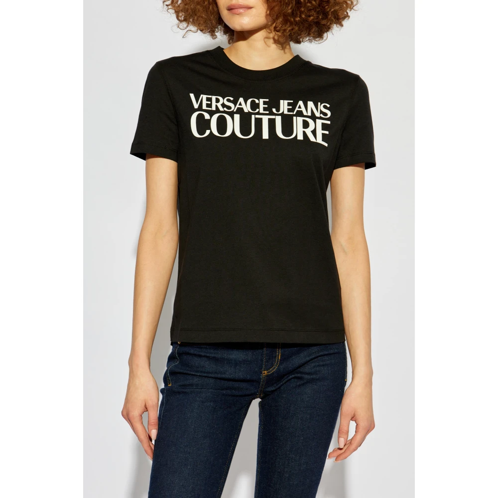 Versace Jeans Couture T-shirt met print Black Dames