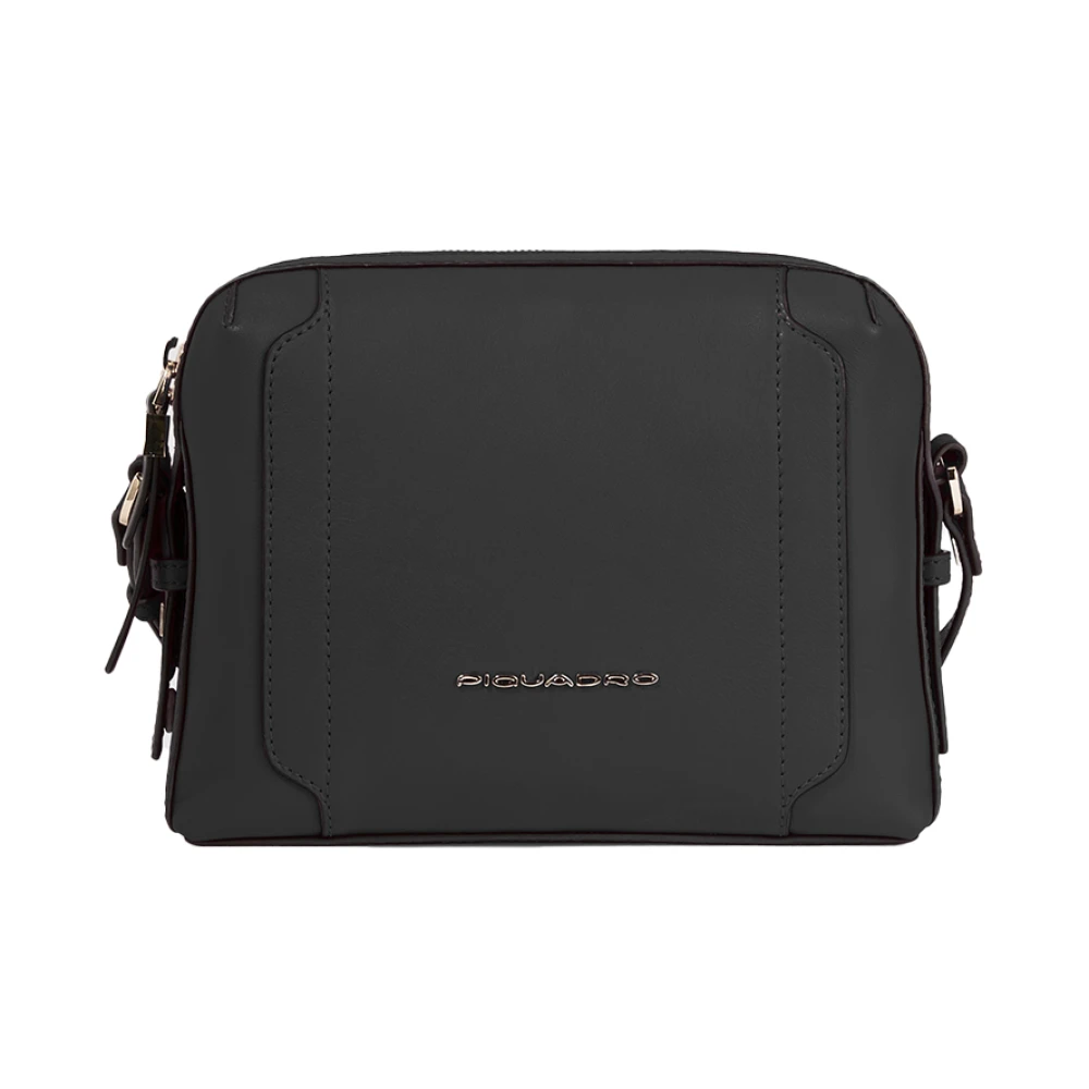 Piquadro Vrouw Zwart Tassen Dames, One Size, Crossbody Bag Women, Camera Case Style