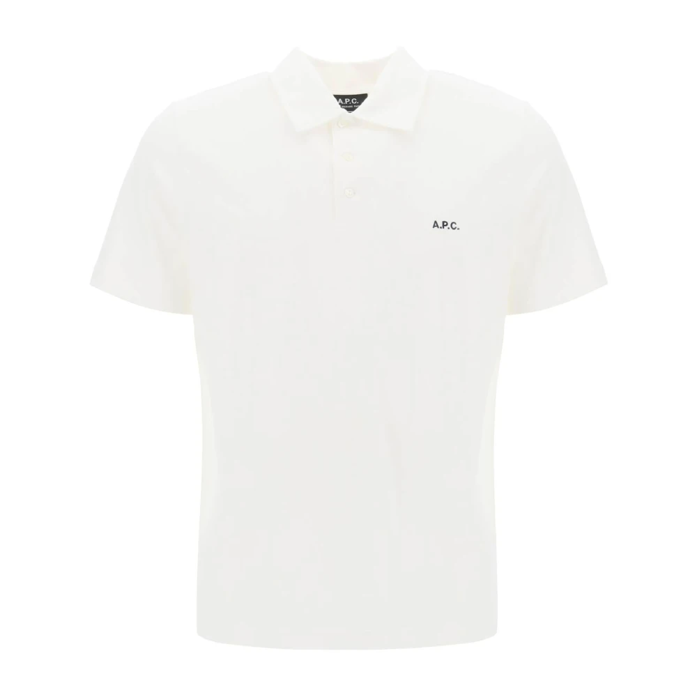 A.p.c. Polo Shirt met Logo Borduursel White Heren