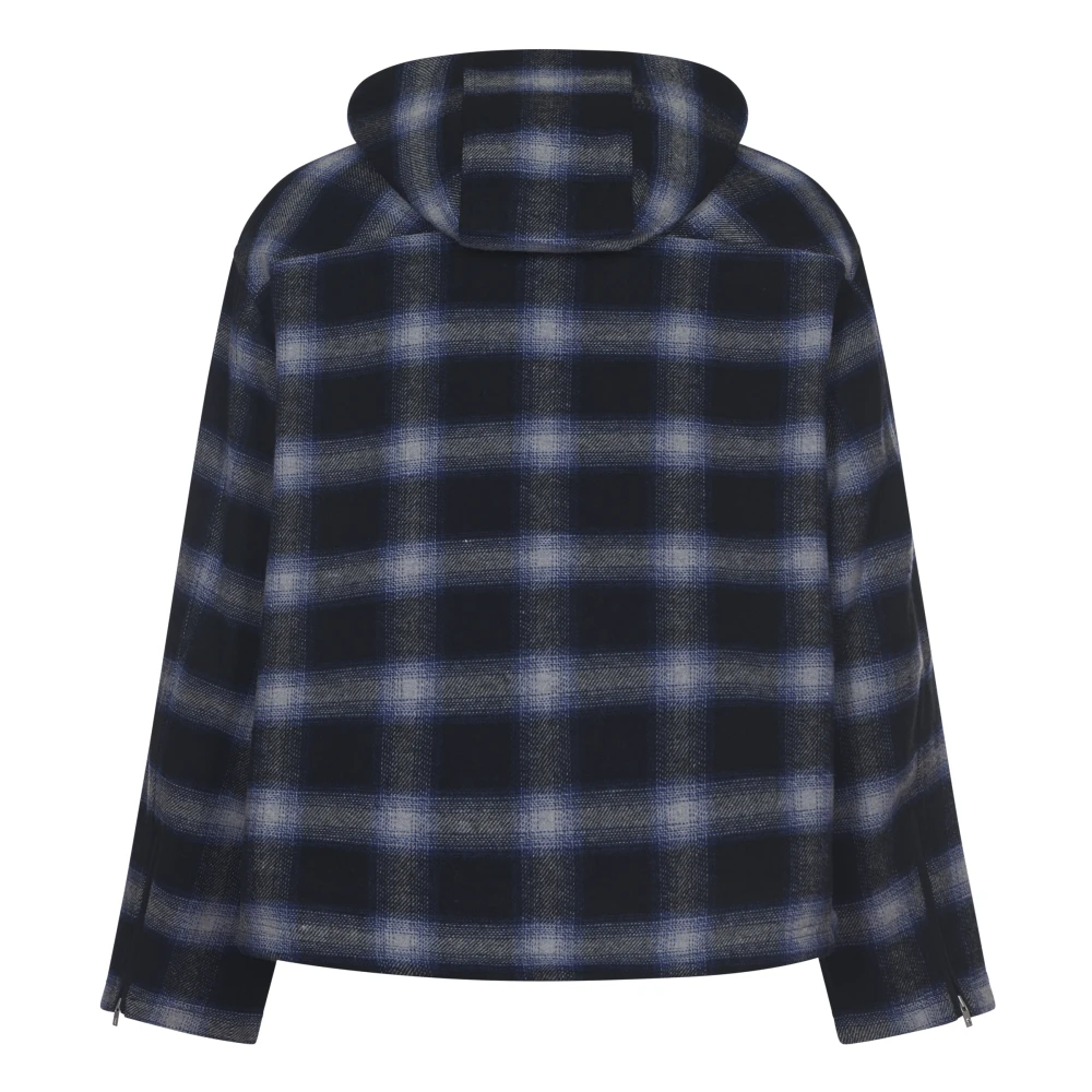 Represent Hooded Overshirt Blue Heren