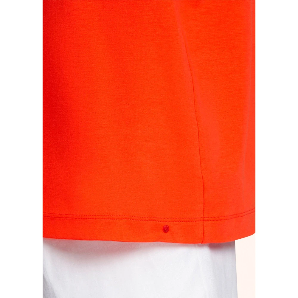 Kiton Oranje Katoenen Crew Neck T-Shirt Orange Heren
