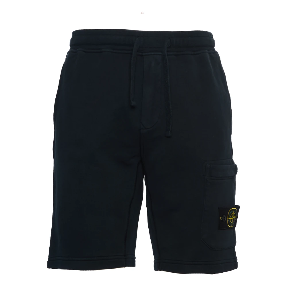 Stone Island Blauwe Bermuda Fleece Sweatshirt Blue Heren