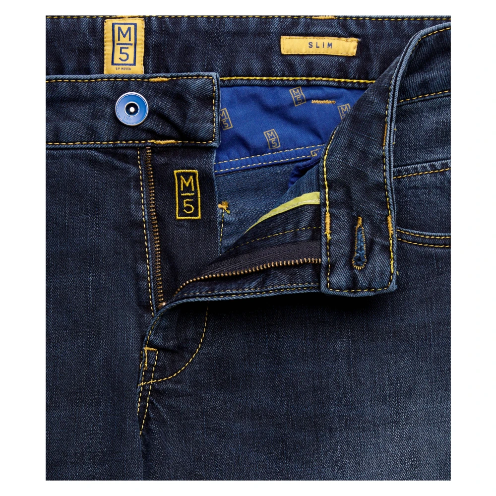 Meyer Slim Stretch Denim Jeans Blue Heren