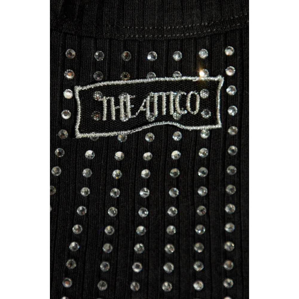 The Attico Top met decoratieve afwerking Black Dames