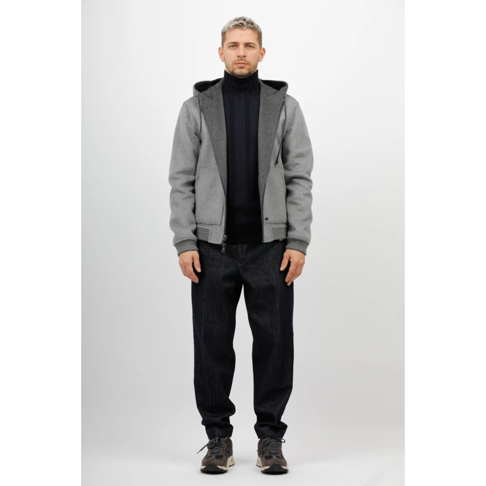 Berwich Wijde Pijp Katoenen Broek Black Heren