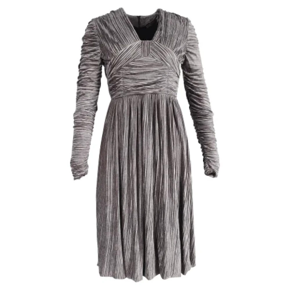 Burberry Vintage Pre-owned Velvet dresses Gray Dames