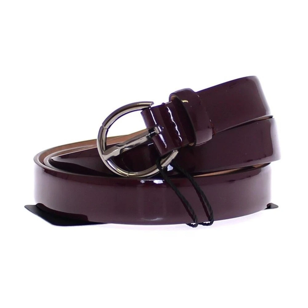 Dolce & Gabbana Iconische Leren Logo Riem Purple Dames