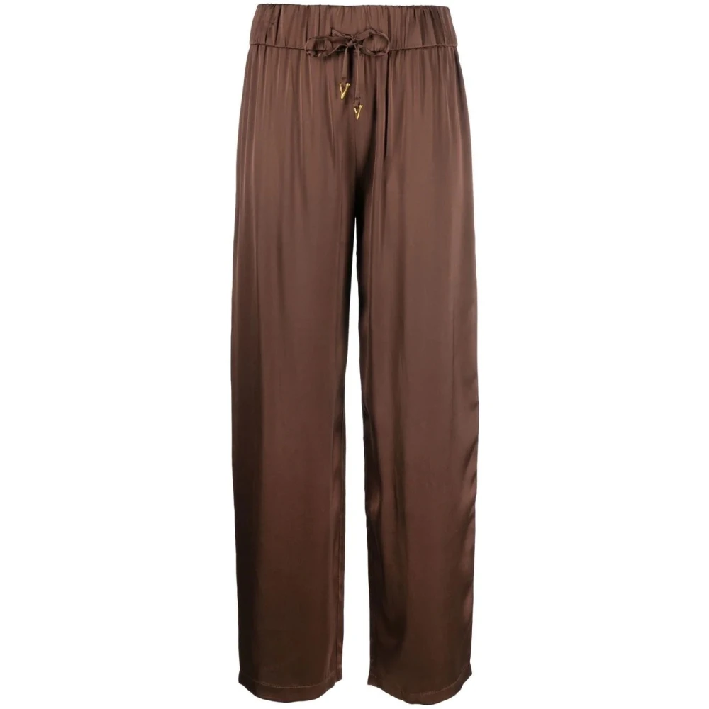 Aeron Brown Drawstring Pyjama Trousers - Female - Straight Trousers - Xs - Trousers