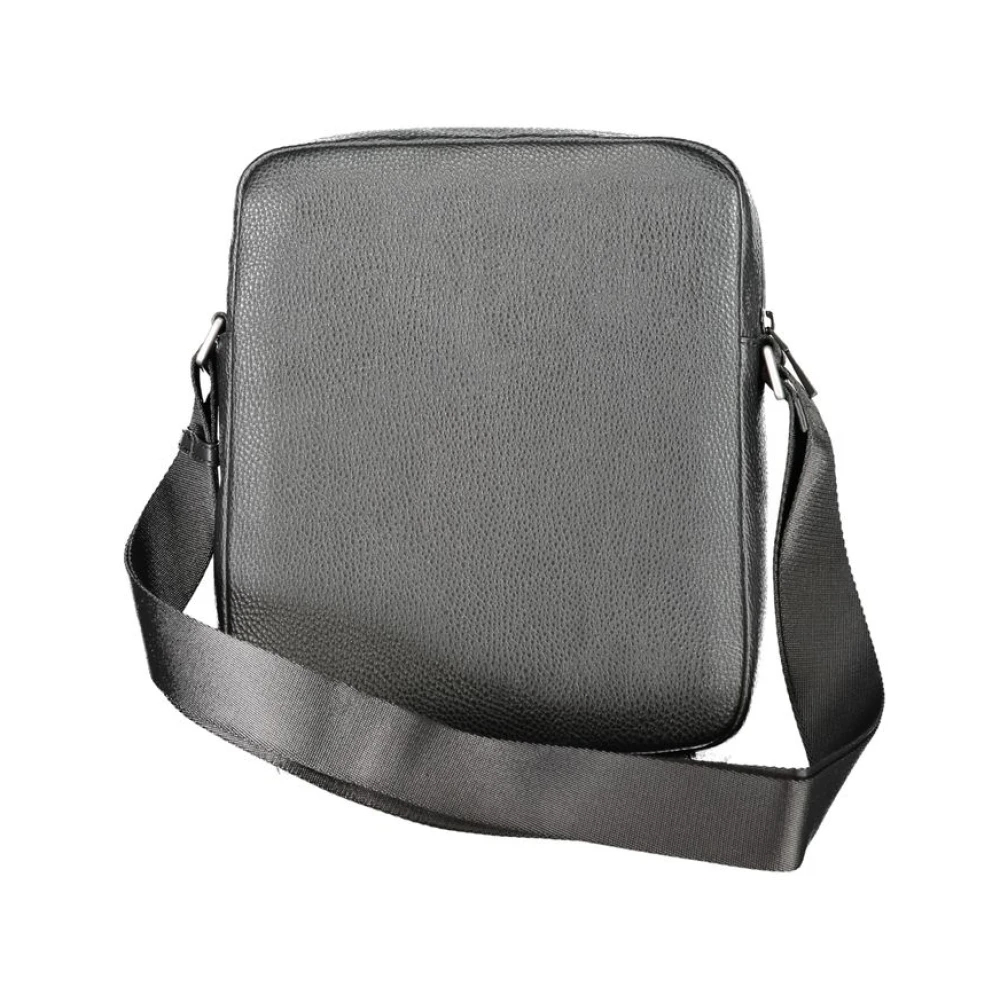 Tommy Hilfiger Zwarte Schoudertas met Verstelbare Band Black Heren
