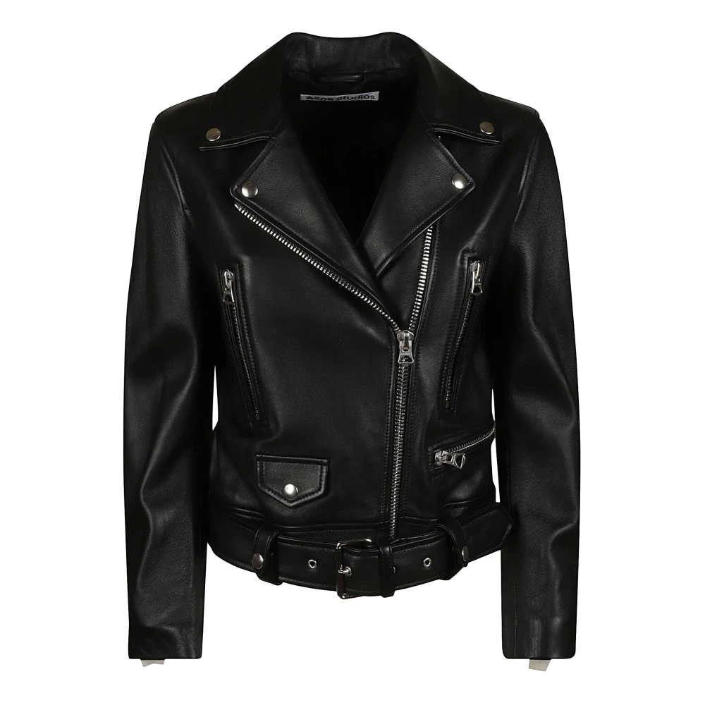 Acne Studios Leather Jackets Black Dames
