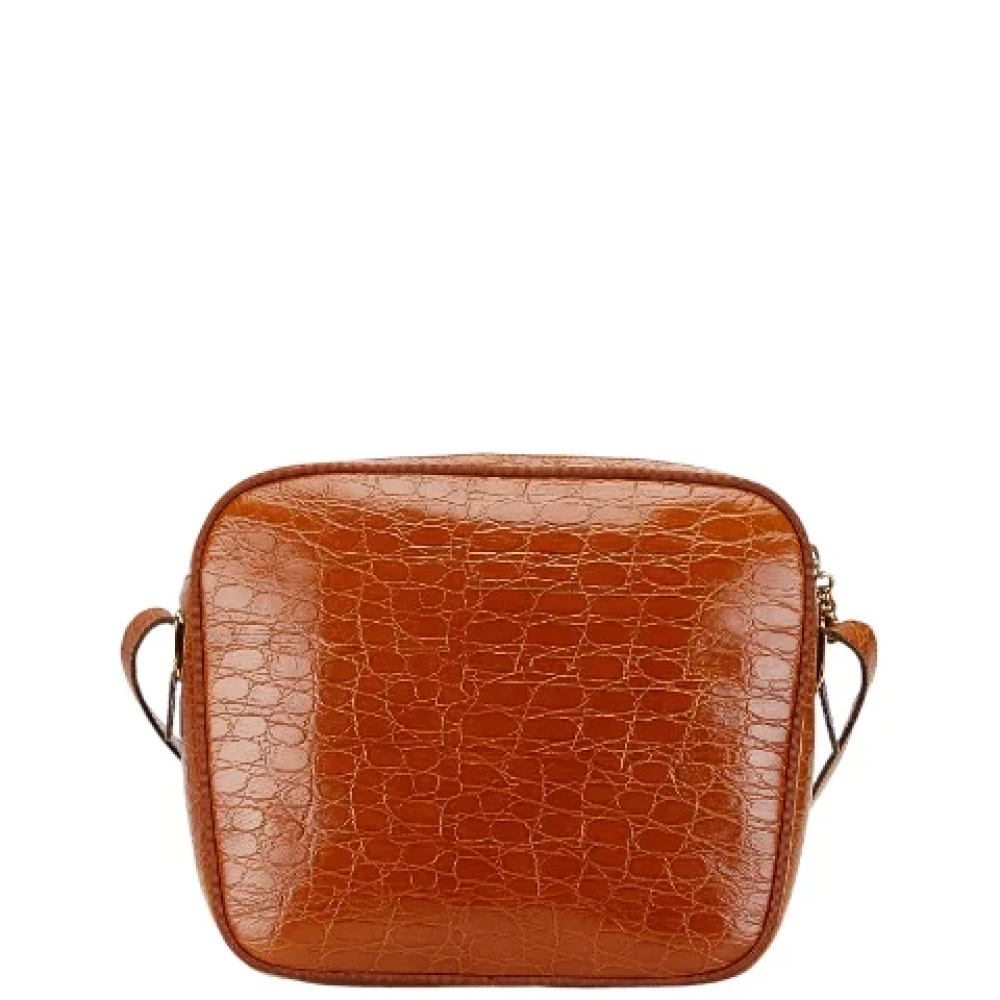 Salvatore Ferragamo Pre-owned Leather shoulder-bags Brown Dames