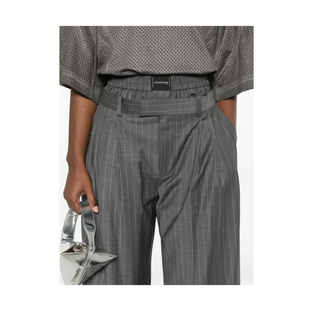 alexander wang Gelaagde Grijze Broek met Zakken Gray Dames