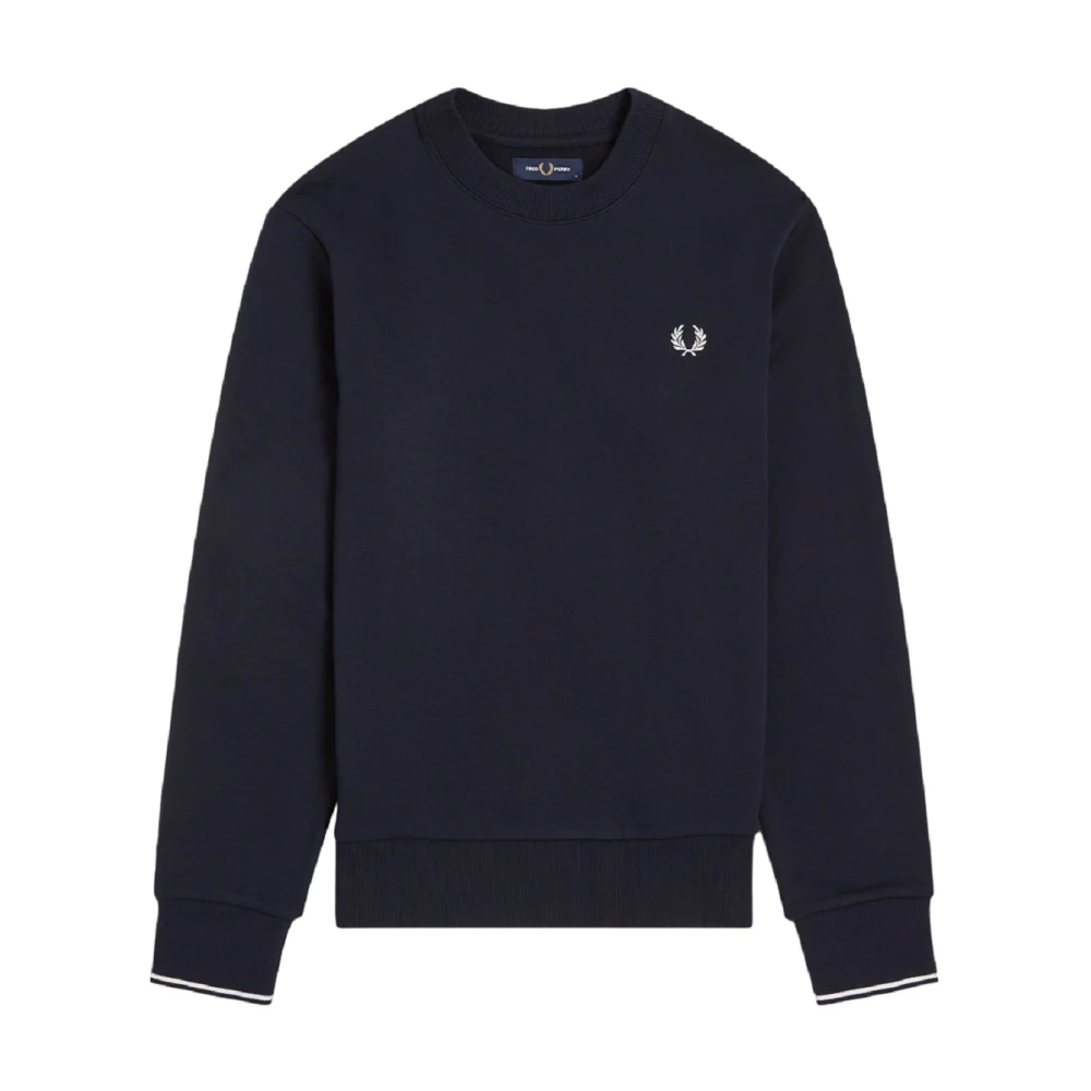 Fred Perry Men's Blue Sweatshirts, L, Crew-Neck Sweatshirt