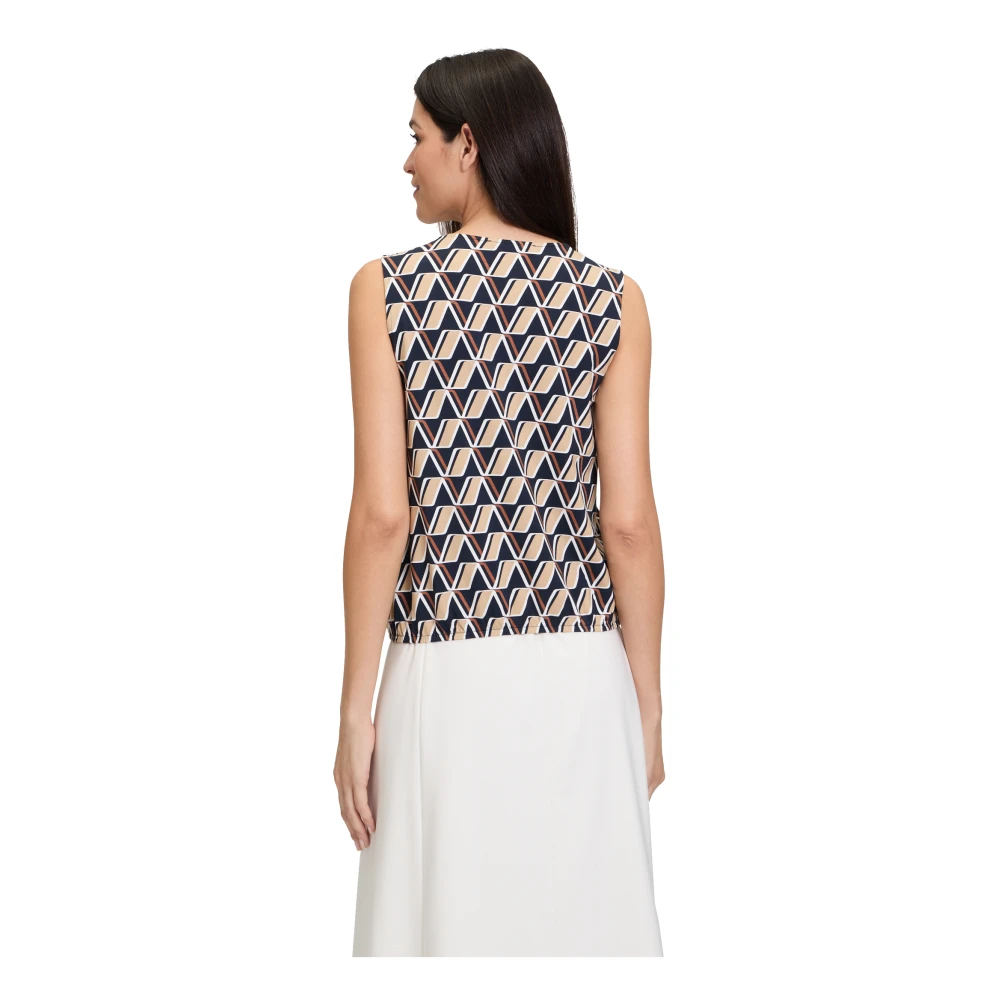 Betty Barclay Casual Sleeveless Shirt with Elastic Waistband Multicolor Dames