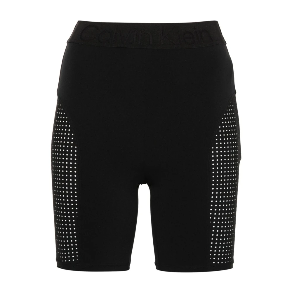 Calvin Klein Sportieve Zwarte Jersey Shorts Black Dames