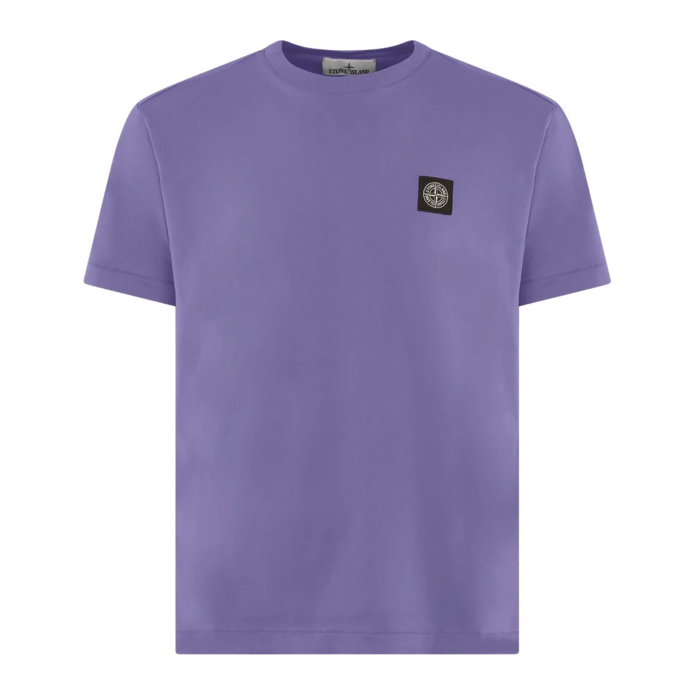 Stone Island Heren Logopatch T-Shirt Paars Purple Heren