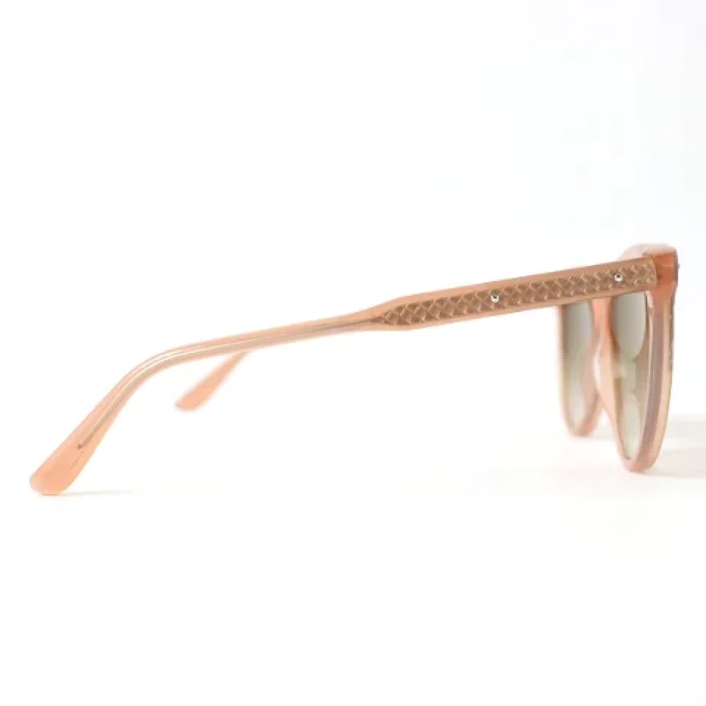 Bottega Veneta Vintage Pre-owned Leather sunglasses Pink Dames