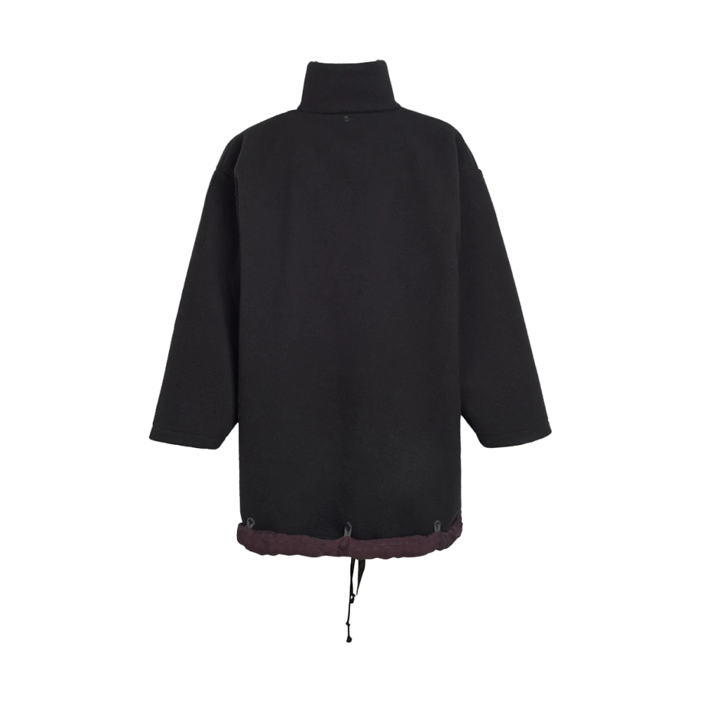 Magliano Zwarte Fleecejas met hoge kraag Black Heren