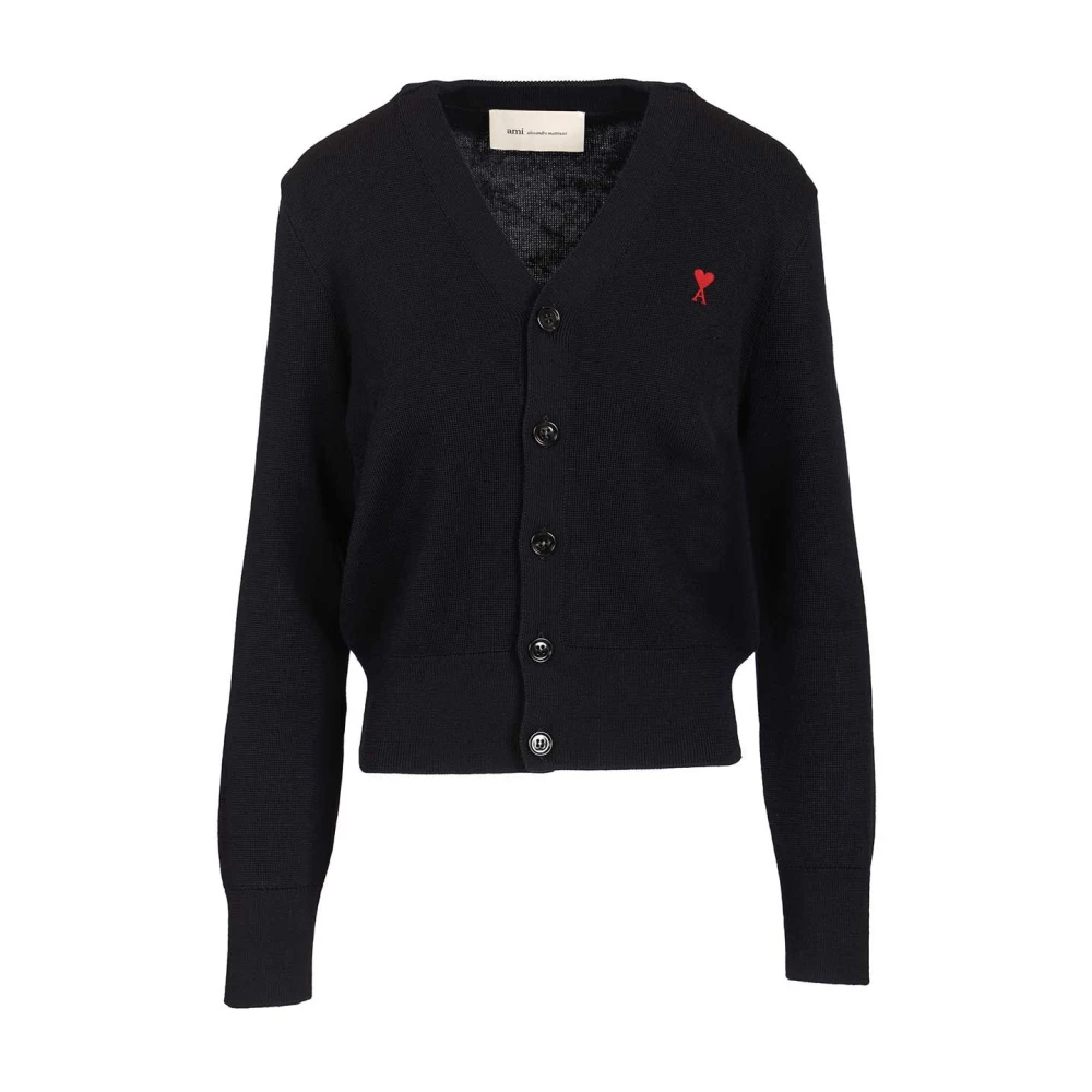 Ami Paris Women's Blue Cardigans, Xs, Ami De Cœur Cardigan