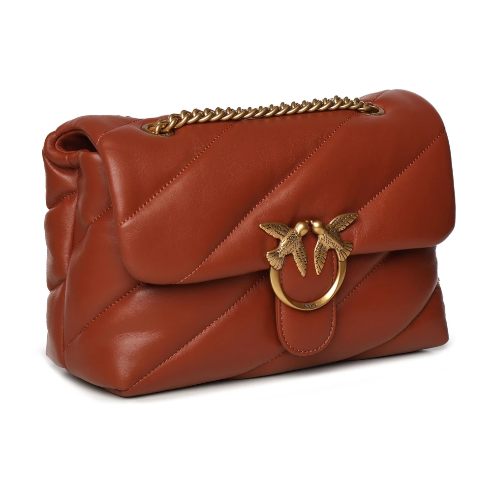 pinko Love Puff Classic Sheep Nap Tas Brown Dames