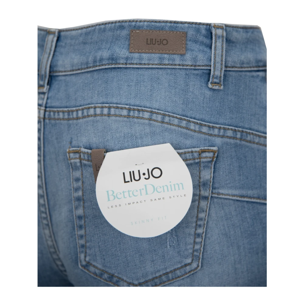 Liu Jo Dames Jeans met Rits en Knoop Blue Dames