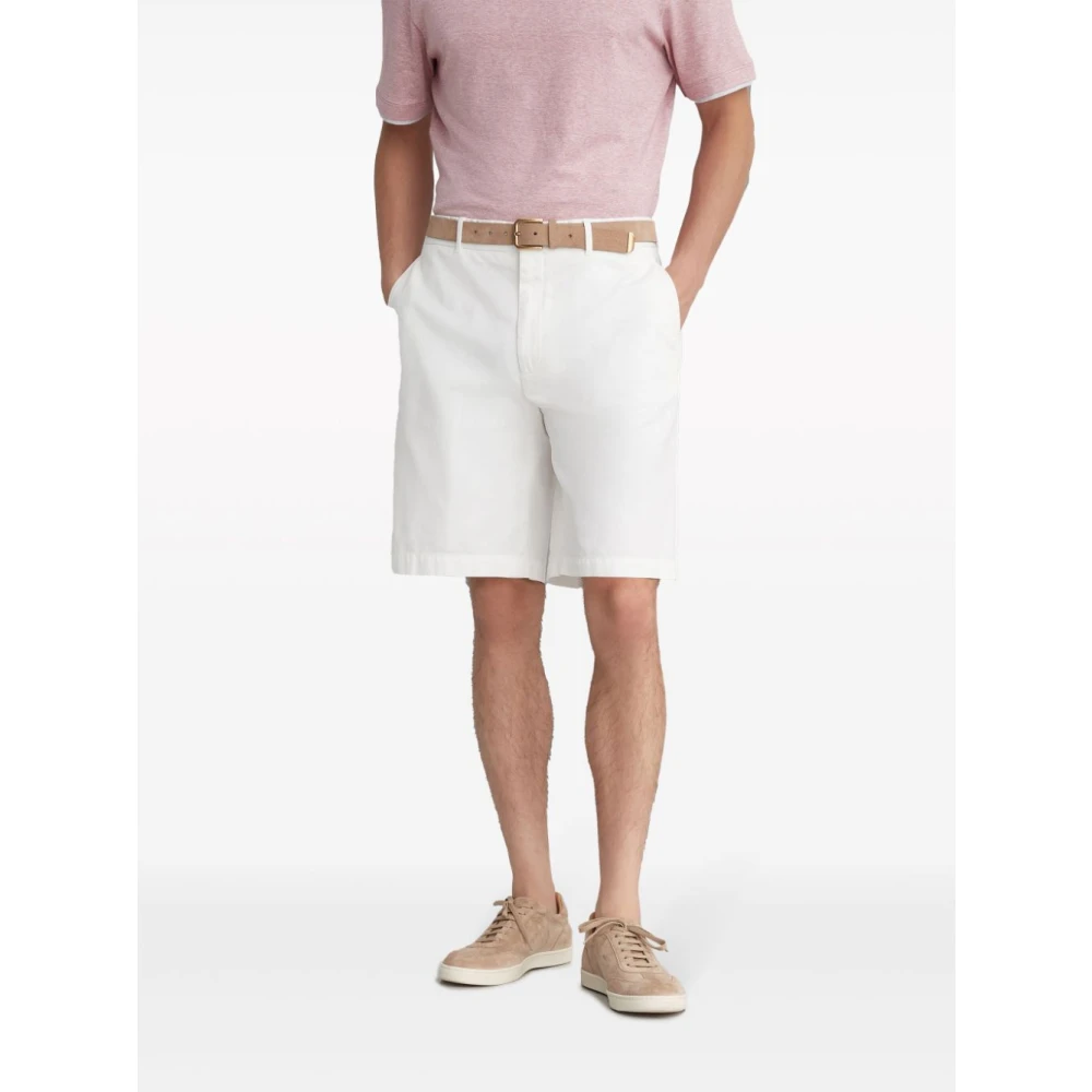 BRUNELLO CUCINELLI Elegante Shorts voor Mannen White Heren