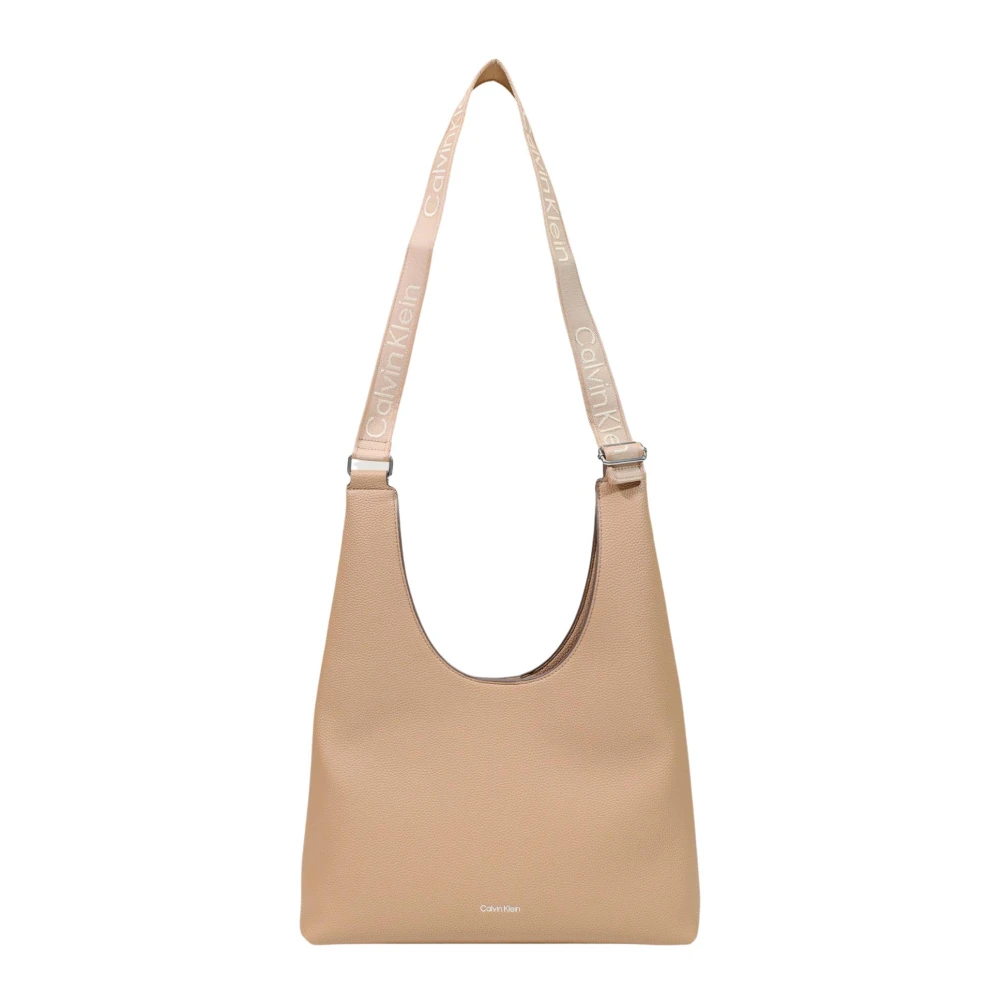 Calvin Klein Women's Beige Shoulder Bags, One Size, Webbing Adj Strap Large Shoulder