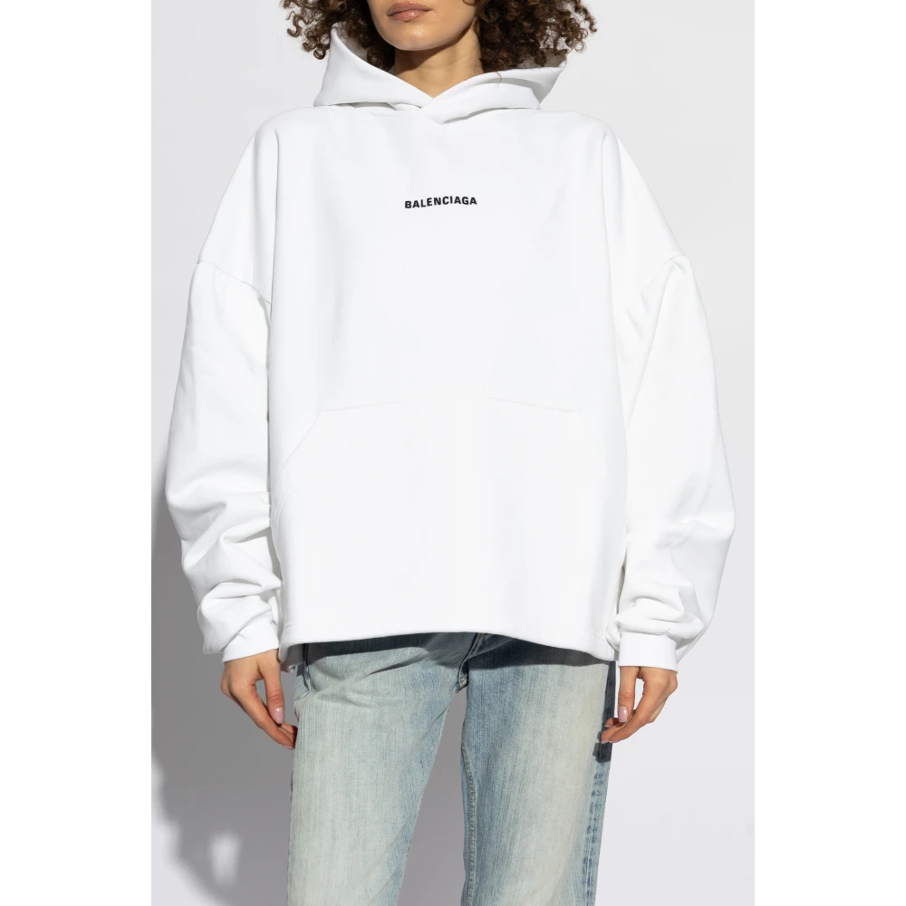 Balenciaga Sweatshirt met logo White Dames