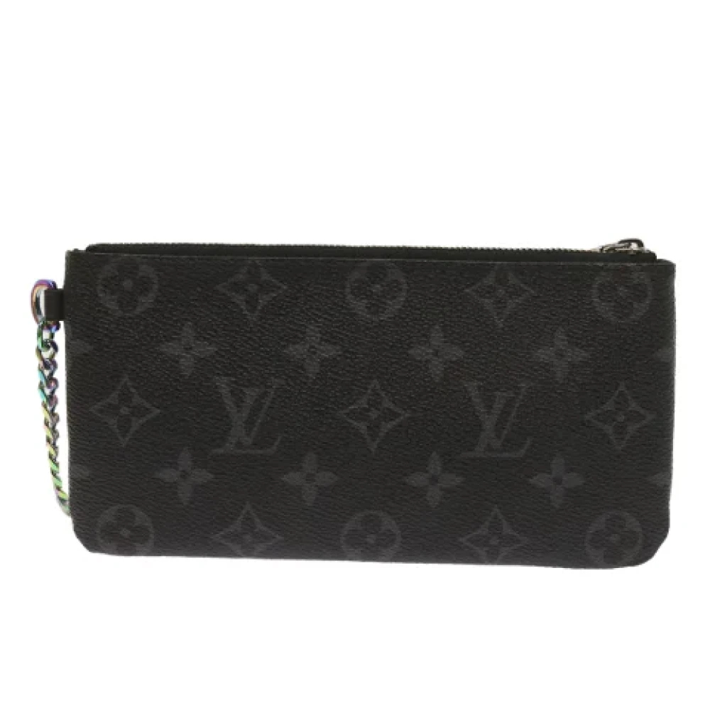 Louis Vuitton Vintage Pre-owned Canvas clutches Black Dames