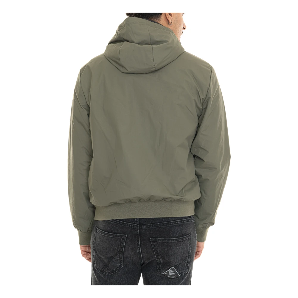 Emporio Armani EA7 Hooded Ritsjas met Contrastdetails Green Heren