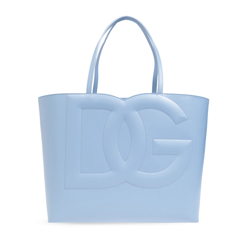 Dolce & Gabbana Tas DG Logo type Shopper Blue Dames