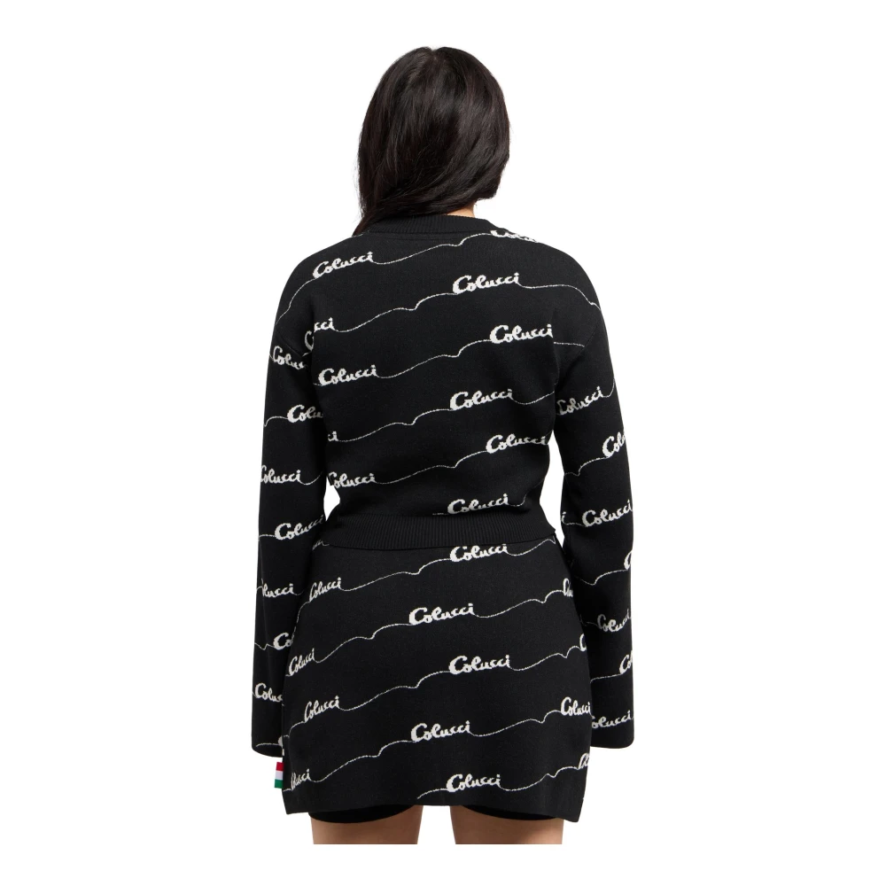 carlo colucci Korte Cropped Sweater Black Dames