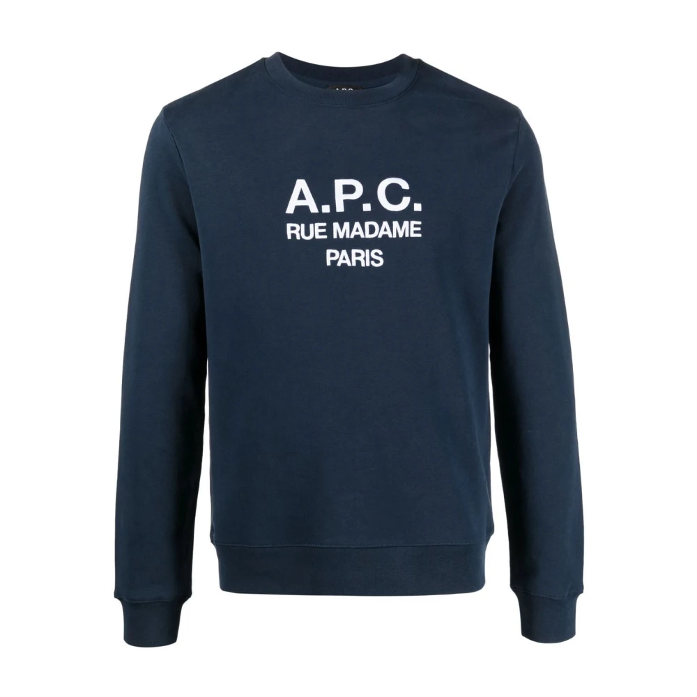 A.p.c. Blauwe Sweatshirt Stijlvolle Garderobe Upgrade Blue Heren