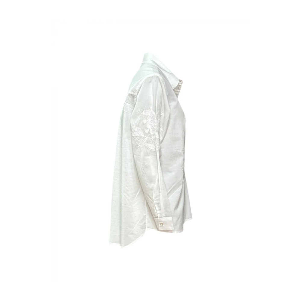 Molly Bracken Geborduurde Oversized Overhemd White Dames
