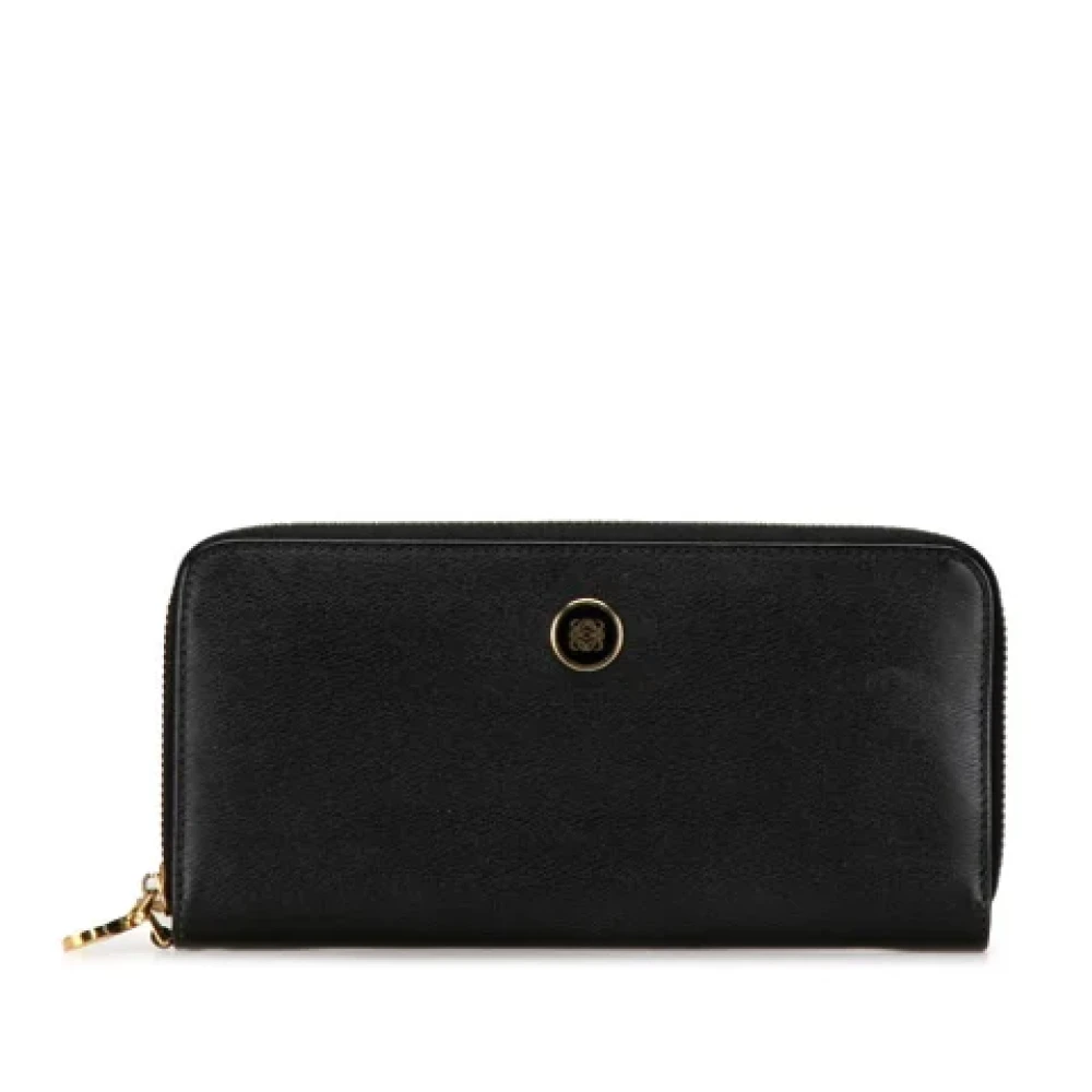 Loewe Pre-owned Leather wallets Black Dames