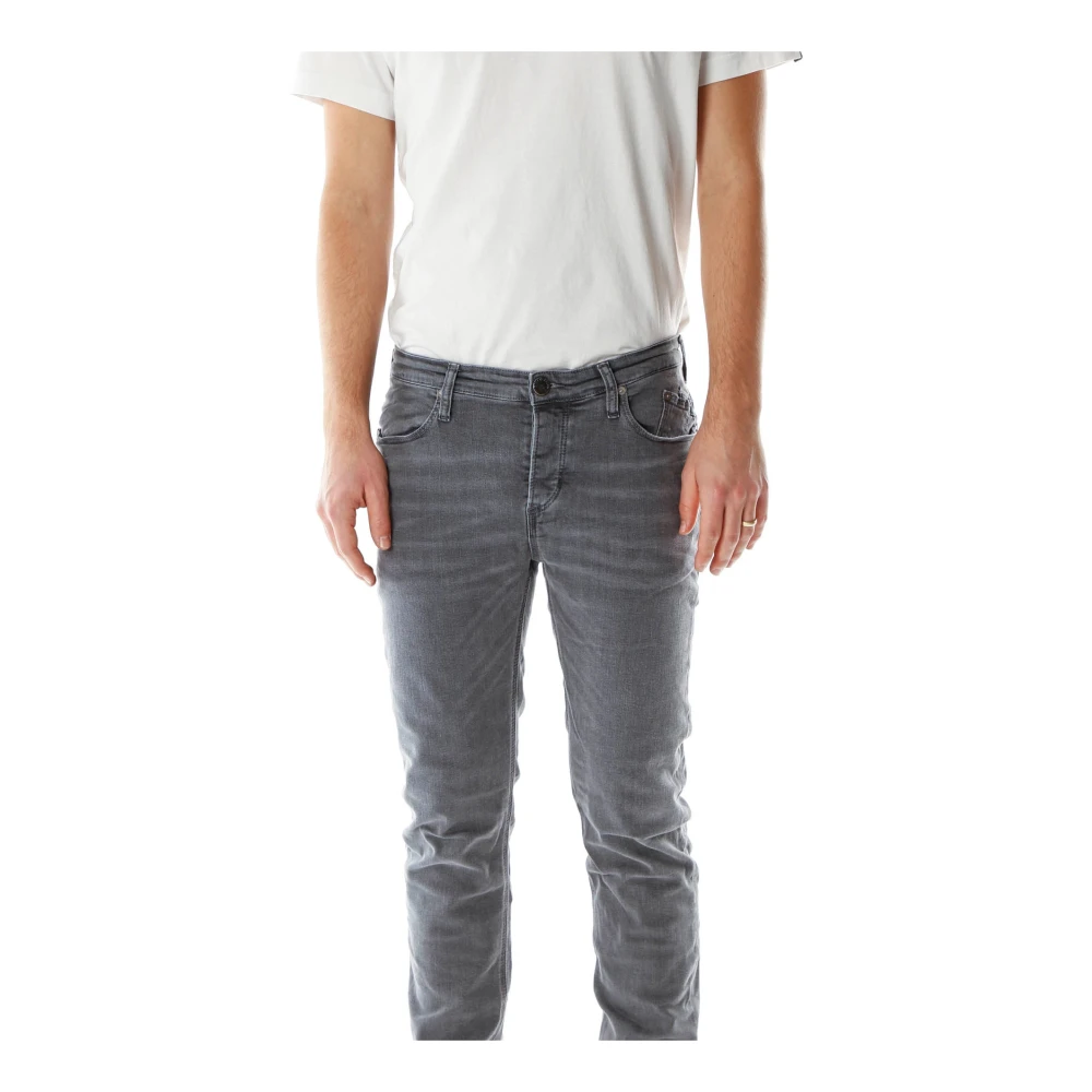 Blue de Gênes Slim-fit Jeans Gray Heren