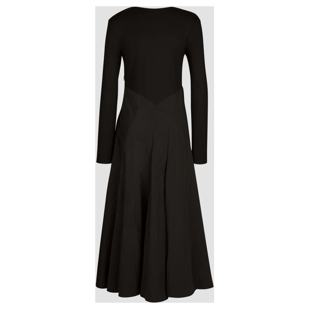 add Jurk IN Jersey + Nylon Truman Crease Black Dames