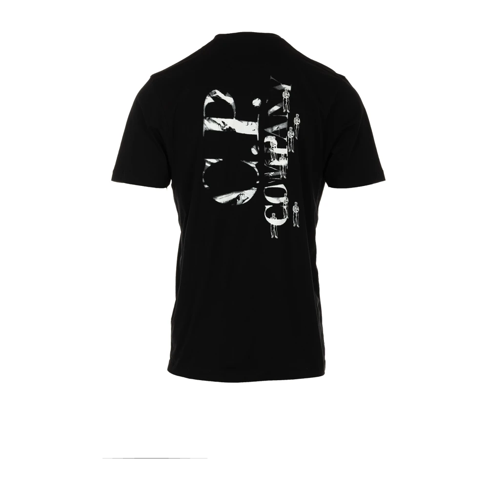 C.P. Company Jersey Relax Grafische T-shirt Zwart Black Heren