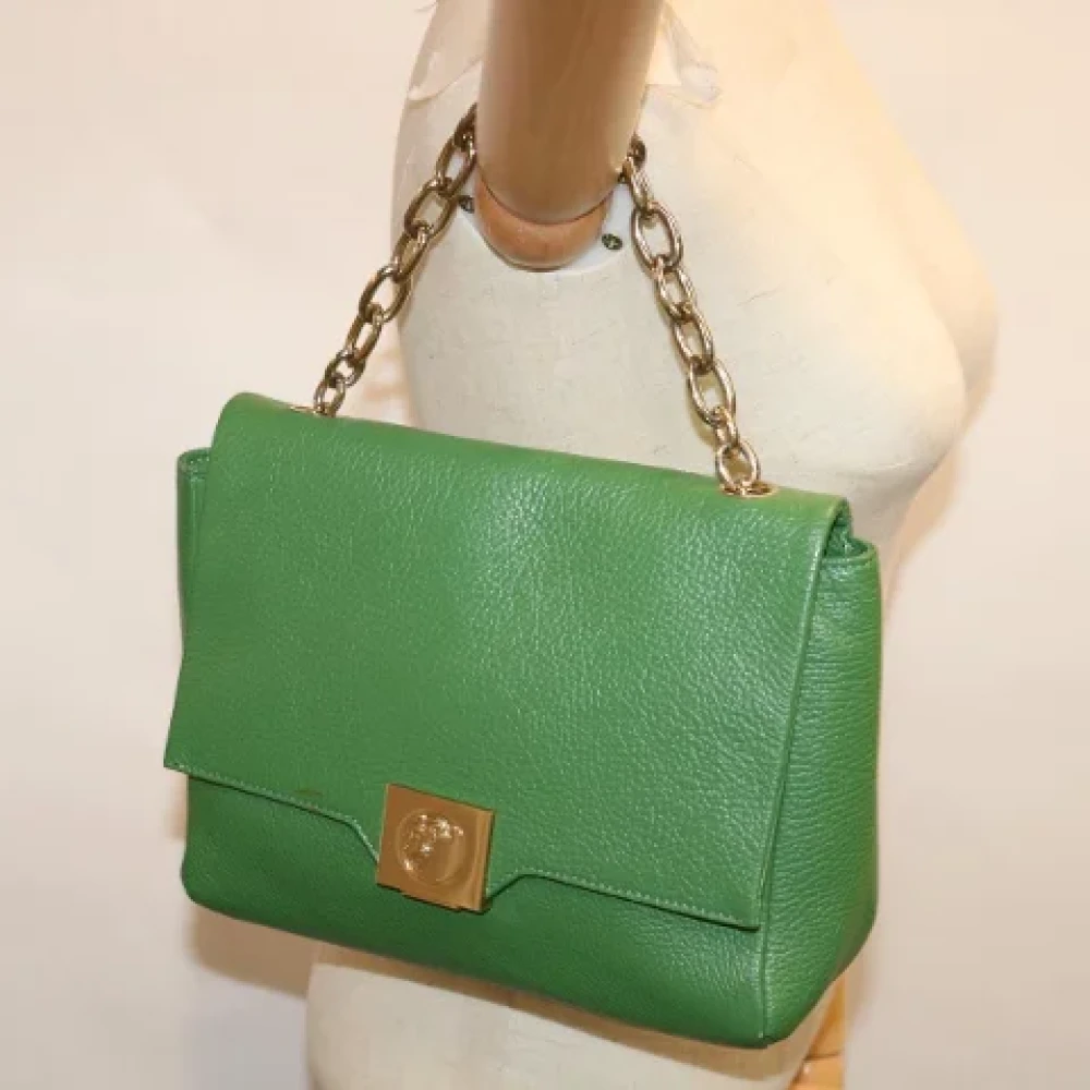 Versace Pre-owned Leather handbags Green Dames