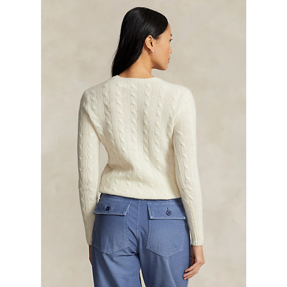 Polo Ralph Lauren Cashmere trui met kabelpatroon Beige Dames