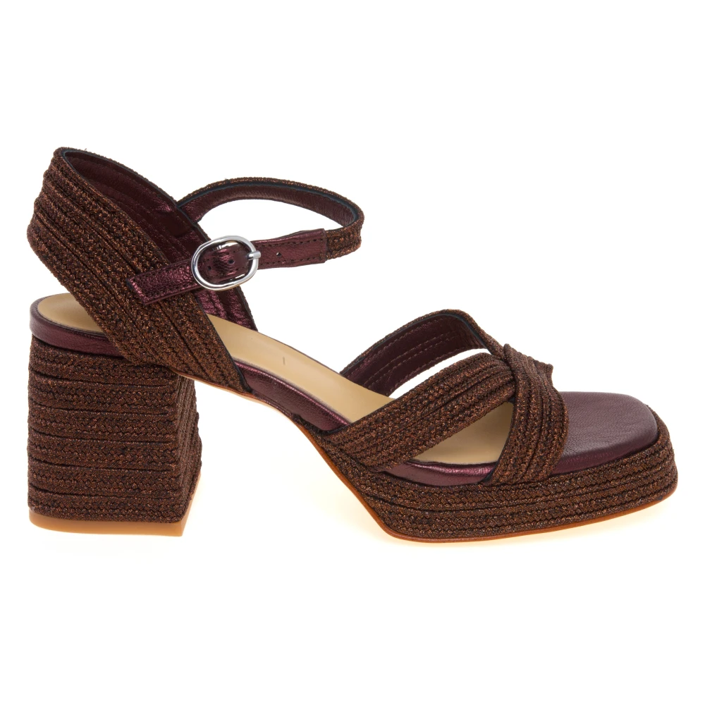 Castañer Brown Vallita/142 - Female - High Heel Sandals - 3 Uk - Shoes