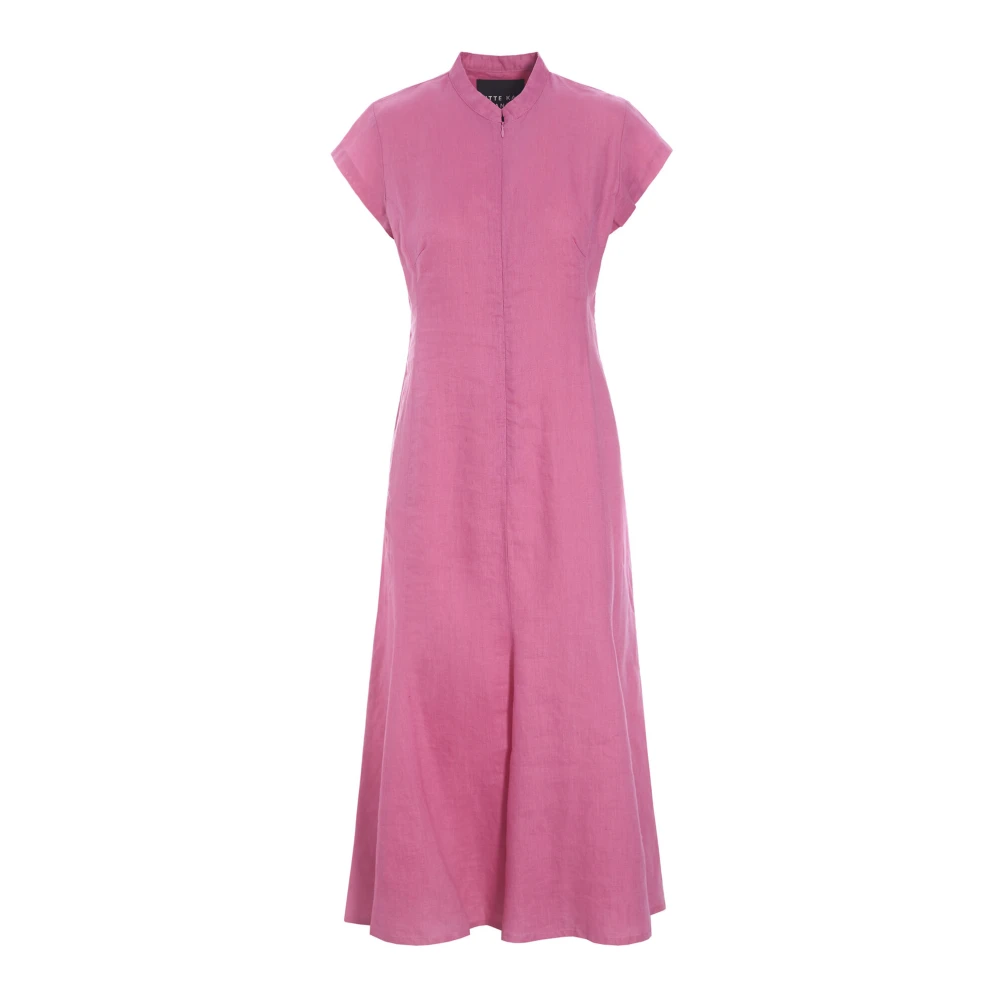 Bitte Kai Rand Luchtige Linnen Jurk Bubble Gum Pink Dames
