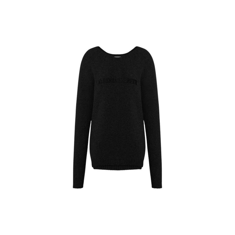 Alberta Ferretti Black Jumper In Pure Cashmere - Female - Cashmere Knitwear - Xs - Knitwear