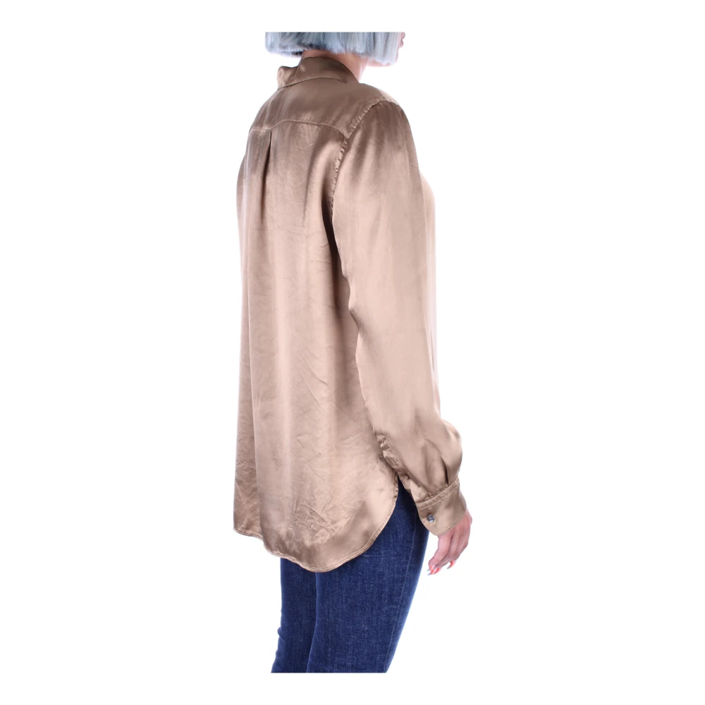 Aspesi Stijlvol overhemd met knoopsluiting aan de voorkant Brown Dames