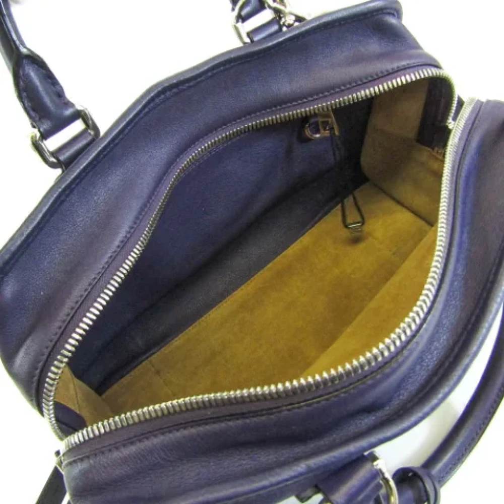 Loewe Pre-owned Leather handbags Purple Dames