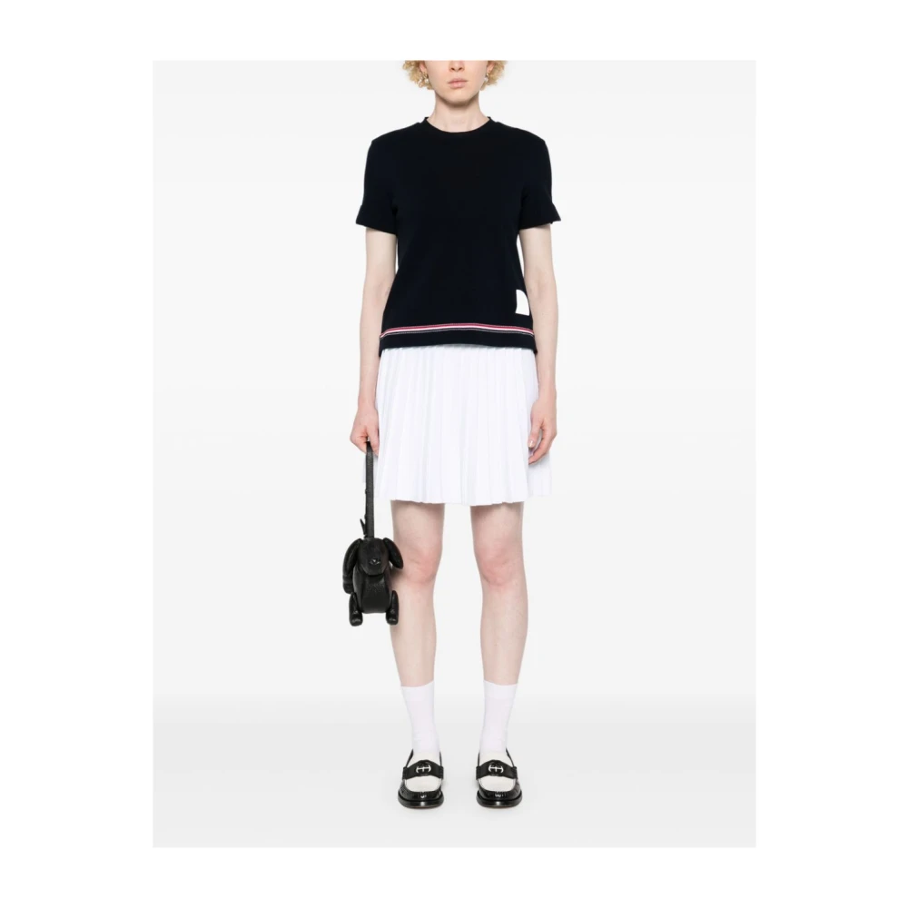Thom Browne Blauw Poloshirt met Handtekening Strepen Blue Dames
